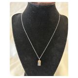 Republic Sterling Silver Ingot Charm Necklace