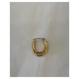 14K Gold JCM Hoop Earring
