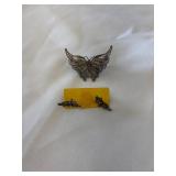 Vintage Sterling Silver Filigree Butterfly Brooch