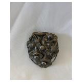 Vintage Art Nouveau Style Floral Brooch 2.5'x2.75'