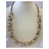 Vtg.Gold Tone Iridescent Aurora Borealis Rhinstone