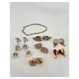 Earring assortment & Bracelet