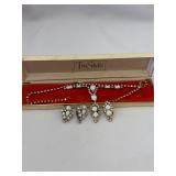 Vintage Gold-Tone Choker Necklace with Rhinestones