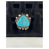Vintage Sterling Silver & Turquoise Ring