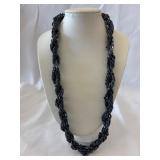 Multi Strand Gunmetal Grey Twisted Glass Seed &