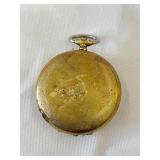 Clinton Gold Tone 17 Jewel Pocket Watch