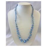 Vintage Light Blue Aurora Borealis Faceted Crystal