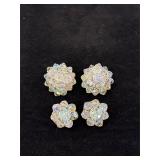 (2) Pairs of Vintage Aurora Borealis Crystal