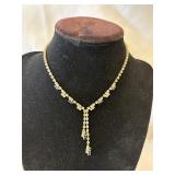 Rhinestone Choker with Black Accent Stones