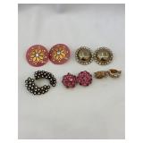 Lisner Rhinestone Clip Earrings & assortment of