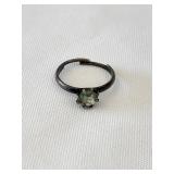 Signed Sarah Cov. Sterling Silver Ring with Stone