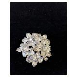 Vintage Clear Rhinestone Brooch 2'