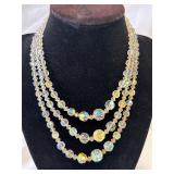 Vintage Three Strand Graduated Aurora Borealis