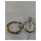Ladies Waltham Wrist Watch & Helbros Pocket Watch