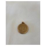 W & H 1/4 Gold Shell Engraved Locket 2'