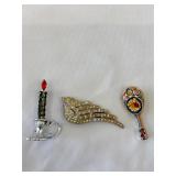 Three - Vintage assorted Pins & Dress Clip