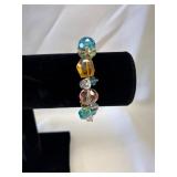Multi-Colored Faceted Crystal or Glass Beaded