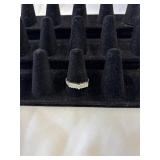 925 CZ Baguette Ring Size 10