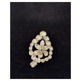 Vintage Brooch with Various Size Rhinestones