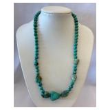 Faux Turquoise Beaded Necklace