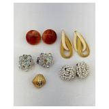 (4) Pairs of Earrings - Clip & Pierced