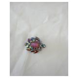 Vintage Multi Colored Aurora Borealis Brooch