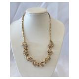 Vintage Gold-Toned Crystal Rhinestone Choker