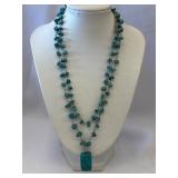 Double-Strand Turquoise Nugget and