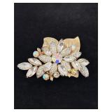 Vintage Judy Lee Brooch  Aurora Borealis