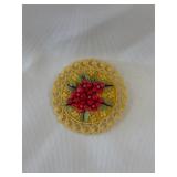 Vintage Celluloid Occupied Japan Brooch w/Cream
