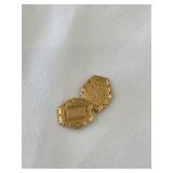 Vintage 10K OB Gold Cufflinks
