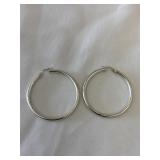 925 Hoop Earrings 3.75'