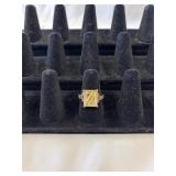 Large Rutilated Quartz Ring Set in a Blackened