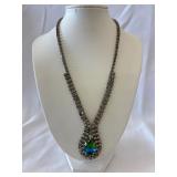 Vintage Rhinestone Choker w/Large Central Pendant