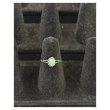 Sterling Silver Ring with Small Turquoise Stone