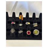 (9) Assorted Rings  Sizes 5.5, 6, 6.25, 7, 8.25,