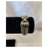 Vintage 1970's Multi Strand Silver Tone Bracelet