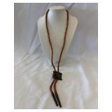Bolo Tie with Davy Crockett Slide & Tilps