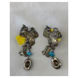 Vintage Western Style Earrings 1.25'x2.5'