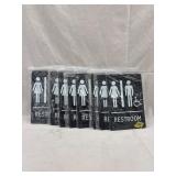 10 - Plastic restroom signs 9ï¿½ x 6ï¿½