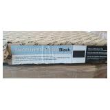 8 boxes of Genesis black PVC ceiling tiles 2' x 4'