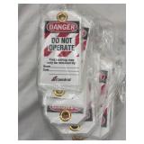 (1) Case Carnival Danger Do Not Operate Tags