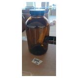 10 amber glass 32 oz glass jars with lids