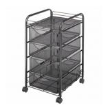 SAFCO Vertical File Cabinet: Black, 4 Drawers,