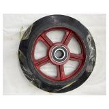 Cart Wheel 9.5ï¿½ metal rim hard rubber tire