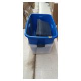 5 assorted storage totes no lids