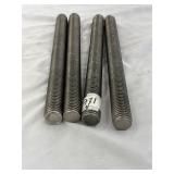 4- Steel threaded rods 1ï¿½x12ï¿½ long