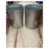 2- Galvanized  Trash Cans 20ï¿½x 26.5ï¿½