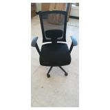 Rolling office chair with adjustable height and