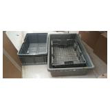 3 plastic storage bins